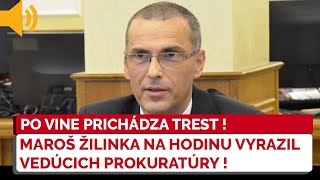 VYRAZIL ICH NA HODINU Generálny prokurátor Maroš Žilinka vyvodil zodpovednosť vedúcich prokuratúry [upl. by Norad]