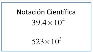 Notacion Cientifica escritura de numeros correctamente exponentes positivos [upl. by Malkin]