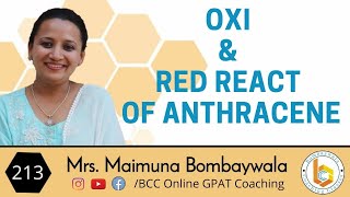 Polynuclear hydrocarbons 26  oxi amp red reaction of anthracene reactions of anthracene 3 [upl. by Favian331]