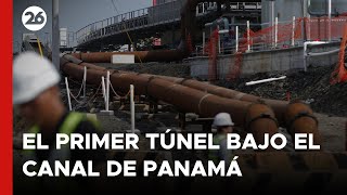 Comienzan las obras de construcción del primer túnel bajo el Canal de Panamá [upl. by Sheena]