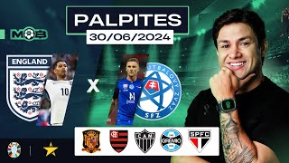 PALPITES DE FUTEBOL PARA O DIA 30 06 2024  BILHETE PRONTO DOMINGOU NO MUNDO BET [upl. by Victor212]