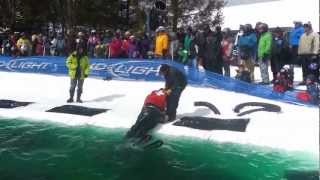 Ski Patrol Pond Skim at Mount Snow Vermont [upl. by Schwejda]