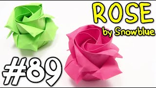 Origami ROSE easy origami  Yakomoga EASY Origami tutorial [upl. by Burt]