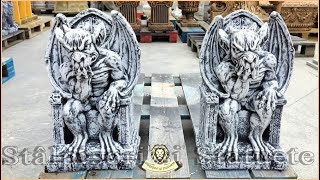 Gargoyles satana diavol pe tron model S74 [upl. by Sivad]