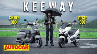 Keeway Vieste 300 and Sixties 300i  review  Stand out from the crowd  First Ride  Autocar India [upl. by Guyer]