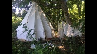 Setting Up My 4 Meter Canvas Bell Tent quotBedroomquot During Quarantine [upl. by Sashenka620]