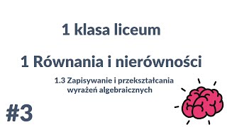 TAK PO PROSTU  Matematyka 1 liceum 13 Wyrażenia algebraiczne part 35 [upl. by Scarlett1]