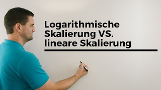 Logarithmische Skalierung vs lineare Skalierung Beispiel Aktienkursverlauf  Mathe by Daniel Jung [upl. by Sussi268]