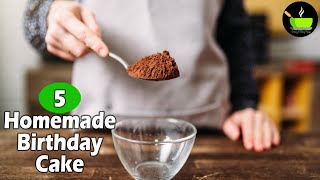 5 Quick and Easy Birthday Cake Recipes  Birthday Cake  Easy Birthday Cake Recipes  Birthday Cake [upl. by Alejo]