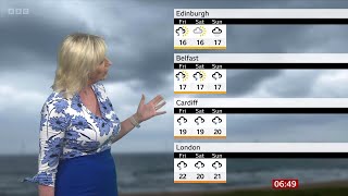 Carol Kirkwood  BBC Weather 20Aug2024 [upl. by Ellehcim]