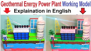 geothermal energy electricity generation working model explanation in english  diy  howtofunda [upl. by Alber776]