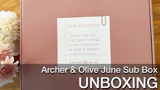 UNBOXING Archer and Olive June Sub Box [upl. by Kruter189]