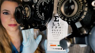 ASMR Hospital Eye Exam  Lens 1 or 2 Eye Measuring Light Exam [upl. by Assirralc694]