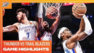 OKC Thunder vs Portland Trail Blazers  Game Highlights  January 11 2024 [upl. by Nigrom]