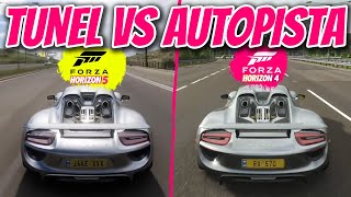 Forza Horizon 5 VS Forza Horizon 4 🔥 quotTUNEL VS AUTOPISTAquot [upl. by Yanat]