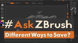 AskZBrush  quotWhat are the differences in Document Save File Save and Tool Savequot [upl. by Presley]