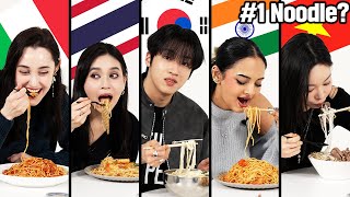 People Around The World Tries BEST NOODLES From Their Countries l FT Wooseok Pentagon [upl. by Aiyn]