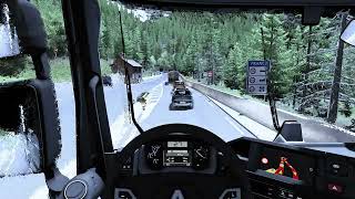 ETS 2  Rainy and relaxing trip  Realistic operations in the Renault T [upl. by Ocnarf]