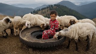 WoodFired Chicken and Sheep Wool Preparation in Talesh Majestic Mountains  IRAN [upl. by Aicekat]