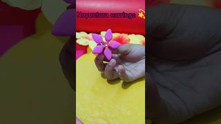 Clay Noyontara earrings 💫🥰 diy clayart flowers youtubeshorts clayearings shortsfeed [upl. by Loats]