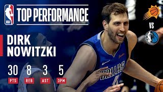 Dirk Nowitzki Drops 30 Points in FINAL Home Game  April 9 2019 [upl. by Klapp]