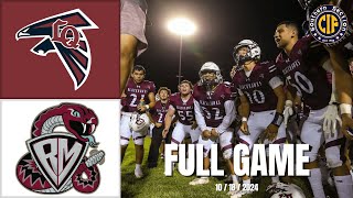 CIF SS FOOTBALL 2024 LA QUINTA BLACKHAWKS VS RANCHO MIRAGE RATTLERS 101824 [upl. by Esertal]