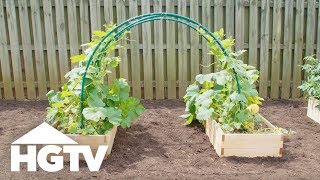 Way to Grow Easy PVC Garden Trellis  HGTV [upl. by Torin]