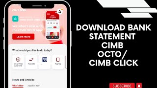 CARA MUDAH DOWNLOAD BANK STATEMENT CIMB OCTO [upl. by Tortosa376]