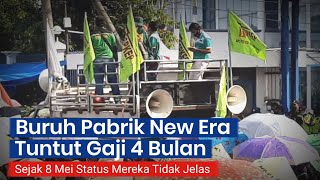 Demo Buruh Pabrik New Era Tuntut Gaji 4 Bulan Jalan Mayjend Sungkono Kebomas Mandeg Selama 1 Jam [upl. by Akselav]