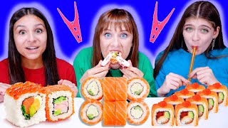 ASMR Most Popular Food Challenge Sushi Party Sweet Pepper Race  Eating Sounds LiLiBu [upl. by Sirtaeb]