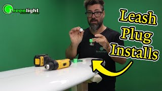 DIY Surfboard Building  How to Install Leash Plugs in a Surfboard [upl. by Manoop]