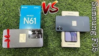 Samsung F05 vs Realme Narzo N61  Best Konsa   Full Comparison [upl. by Neidhardt]