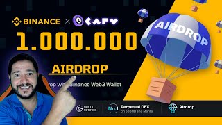 AIRDROP COM A BINANCE DE PARCEIRA GANHE TOKENS TODOS OS DIAS NO CARV AIRDROP [upl. by Glarum825]