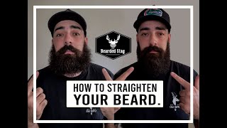 How To Straighten Your Beard 1 Minute Tutorial [upl. by Yvad]