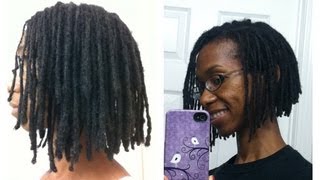 How to cut locs into a layered Aline bob [upl. by Ahsena]