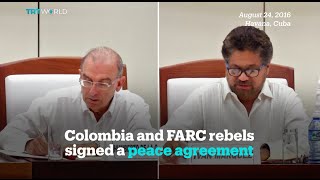 The Colombian government and FARC rebels sign historic peace agreement [upl. by Rie]