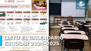 SEP da a conocer calendario escolar 20242025 estos serán los puentes [upl. by Hugo673]