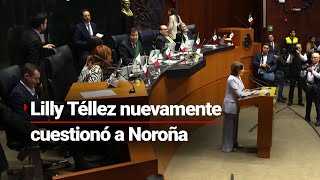 Lilly Téllez arremete contra Noroña lo llamó nuevamente quotBellacoquot y le entregó una caja de pañuelos [upl. by Paymar]