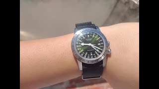 【泰胖開箱】經典GMT  Glycine Airman Vintage quot The Chief quot Green [upl. by Ycnay]