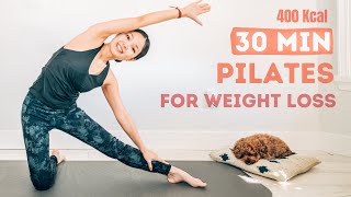 30 MIN PILATES FOR WEIGHT LOSS  best calories burn [upl. by Aehcsrop]