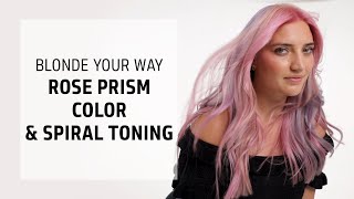 Violet Rose Prism Hair Coloring amp Spiral Toning Tutorial  Blonde Your Way  Goldwell Education Plus [upl. by Sivla]