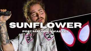 Post Malone  Sunflower Lyrics ft Swae Lee  needless to say i keep her in check [upl. by Dragde710]