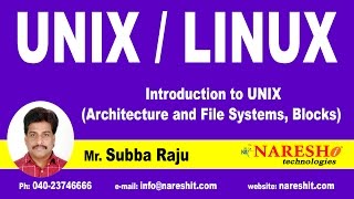 UNIX Architecture and File Systems Blocks  UNIX Tutorial  Mr Subba Raju [upl. by Alyahc]