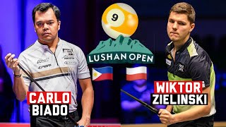 CARLO BIADO VS WIKTOR ZIELINSKI  2024 LUSHAN 9BALL OPEN  HIGHLIGHTS [upl. by Strong]