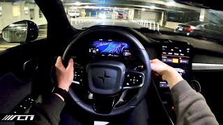 2024 Polestar 2 Performance POV Night Drive  Allcarnews [upl. by Ahseik]