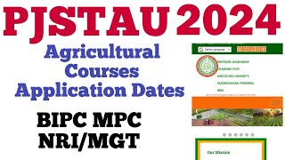 PJSTAU 2024 Application for admission into various UG NRINRI 202425 [upl. by Giustino113]