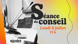 Séance du conseil  Ville de Nicolet  8 juillet 2024 [upl. by Iew579]