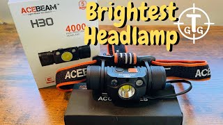 Brightest Headlamp I have seen ACEBEAM H30 Honest Headlamp Review [upl. by Yddur]