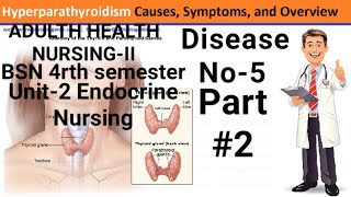 HyperparathyroidismDisease No5AHNII BSN 4rth semester Unit2Endocrine Nursing part 2 [upl. by Stilwell]