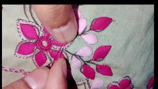 Basic Applique Flower Design for BeginnersStep by Step Applique Work Designs Applique work expert [upl. by Anwahsar]